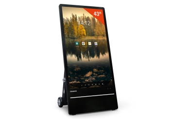 Digitaler Outdoor Kundenstopper DAO-LCD43E, 43 in mit Batterie, Android 13, TecMaschin 