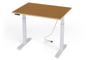 Arbeitstisch elektrisch höhenverstellbar, Multiplexplatte 1.100 mm x 800 mm, 80 kg Traglast 