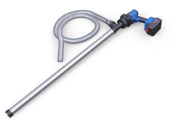 Akku Fasspumpe FP100E, 400 W, 1,6 l/s, 90 mm x 1.180 mm x 290 mm, TecMaschin 