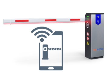 Automatische Elektroschranke, Parkplatzsperre ES3500-A mit App-Steuerung und LED-Beleuchtung, TecMaschin 