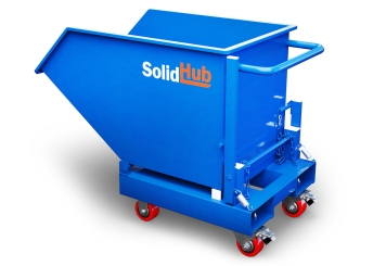 Muldenkipper MK287 mit Rollen, 600 mm x 1.155 mm x 850 mm, 255 l Volumen, SolidHub 