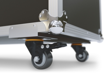 Totem numérique mobile DKS-LED65 avec boîte de transport, 65 in écran, Android 13, Noir, 870 mm x 450 mm x 1.555 mm, TecMaschin 