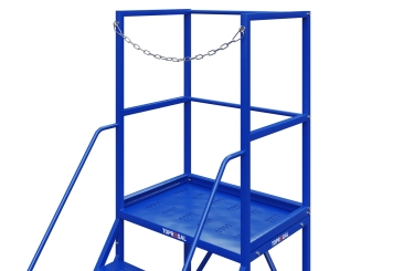 Mobile platform ladder PL300/12, platform height 3.000 mm, 12 steps, TOPREGAL 