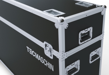 Totem numérique mobile DKS-LED65 avec boîte de transport, 65 in écran, Android 13, Noir, 870 mm x 450 mm x 1.555 mm, TecMaschin 