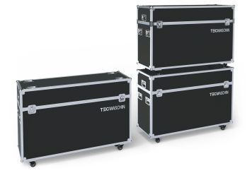 Totem numérique mobile DKS-LED65 avec boîte de transport, 65 in écran, Android 13, Noir, 870 mm x 450 mm x 1.555 mm, TecMaschin 