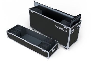 Totem numérique mobile DKS-LED65 avec boîte de transport, 65 in écran, Android 13, Noir, 870 mm x 450 mm x 1.555 mm, TecMaschin 