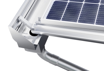 Carport add-on frame SPG-A with rain gutter, Aluminum, drive-through height 2.200 mm, SoloPort 