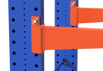 3,3 m cantilever rack KR6000 / Painted / One-sided / 5 m high / 150 cm cantilever depth / 5 levels 