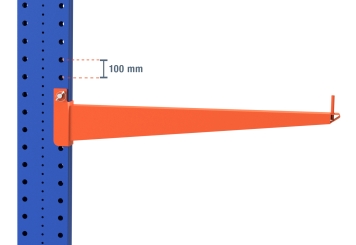 3,3 m cantilever rack KR6000 / Painted / One-sided / 5 m high / 150 cm cantilever depth / 5 levels 
