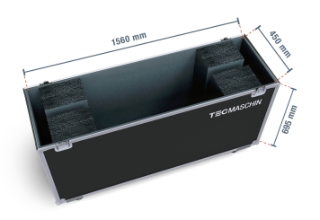 Totem numérique mobile DKS-LED65 avec boîte de transport, 65 in écran, Android 13, Noir, 870 mm x 450 mm x 1.555 mm, TecMaschin 