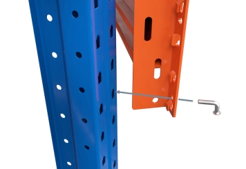 2,8 m pallet rack PR4500 / 80 cm deep / 2 m high / 2 levels for 9 euro pallets 