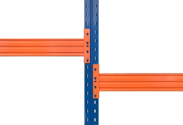 2,8 m pallet rack PR4500 / 80 cm deep / 2 m high / 2 levels for 9 euro pallets 