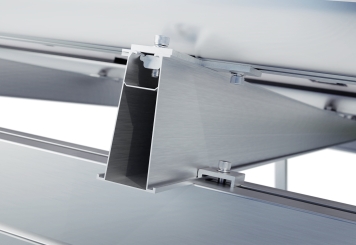 Carport add-on frame SPG-A with rain gutter, Aluminum, drive-through height 2.200 mm, SoloPort 