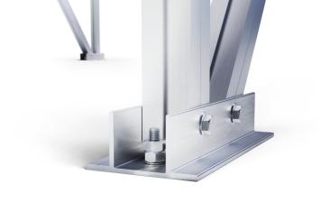 Carport add-on frame SPG-A with rain gutter, Aluminum, drive-through height 2.200 mm, SoloPort 