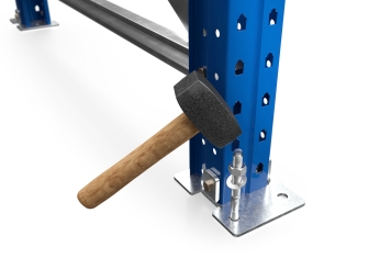 2,8 m pallet rack PR4500 / 80 cm deep / 2 m high / 2 levels for 9 euro pallets 