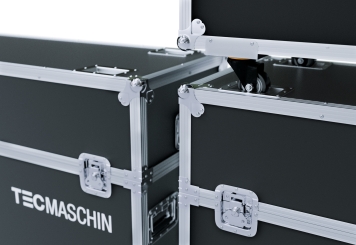 Totem numérique mobile DKS-LED65 avec boîte de transport, 65 in écran, Android 13, Noir, 870 mm x 450 mm x 1.555 mm, TecMaschin 