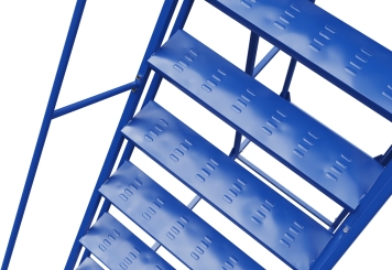 Mobile platform ladder PL300/12, platform height 3.000 mm, 12 steps, TOPREGAL 